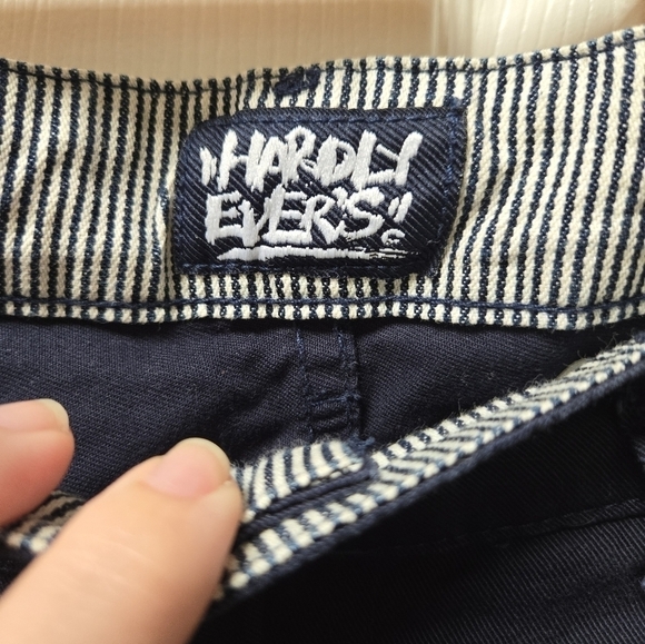 Hardly Evers Navy Blue Ribbon Pocket Trim Pants - Picture 6 of 8